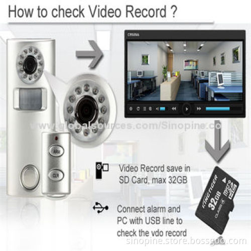 130dB Siren PIR Sensor DIY SMS GSM Alarm with Night Vision Camera